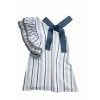 Blue & White Striped Short Dress London