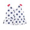 Blue & White Polka Print Top For Baby Girl